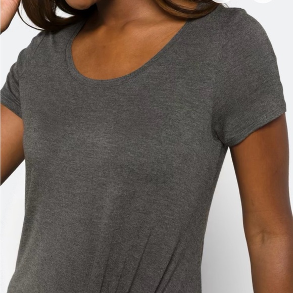 Nine Britton Charcoal Twist Front Tee - Picture 5 of 12